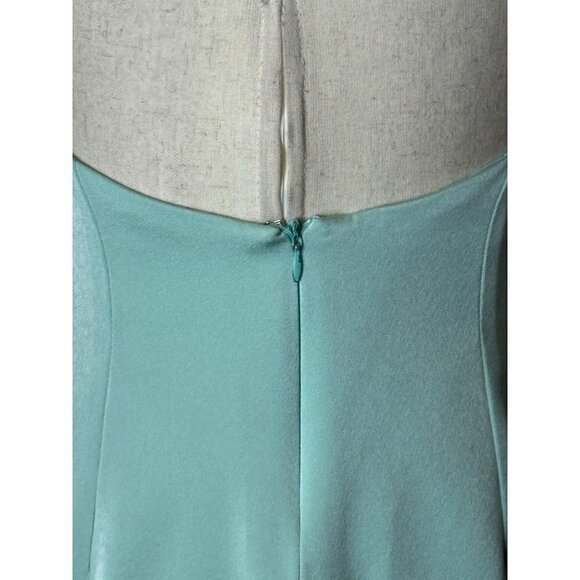 Samantha Sipos Blue Green V Neck Cut Out Halter Tie Butterfly Slip Dress M - Picture 8 of 11